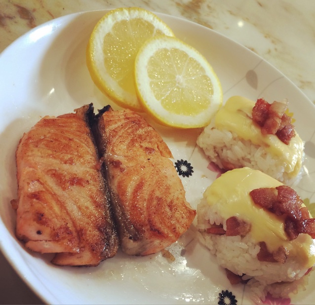 和风早餐——盐煎三文鱼