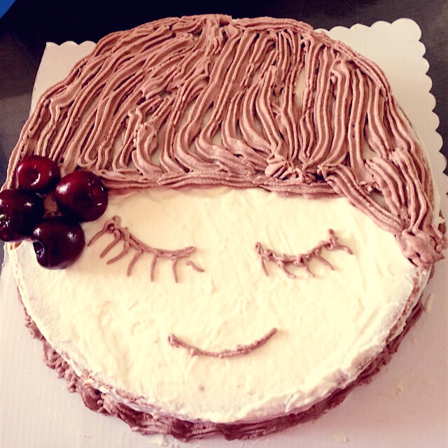 槿榭做的娃娃头生日蛋糕