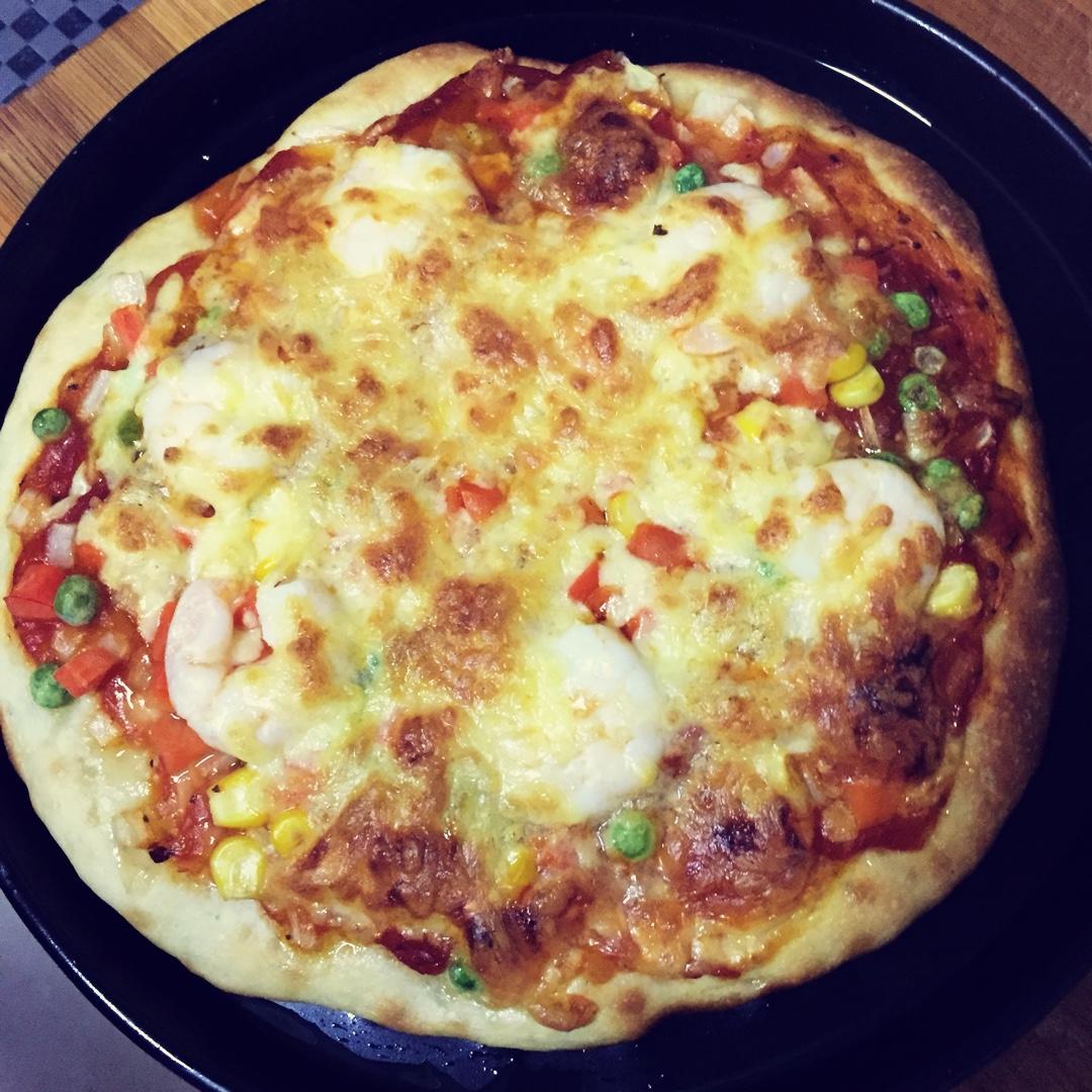 鲜虾培根薄披萨—海氏烤箱定制