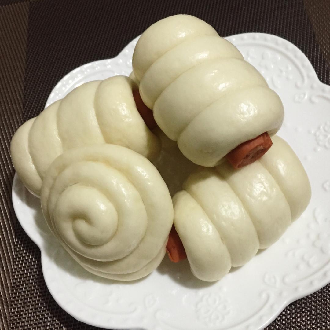 快手火腿卷～一次发酵