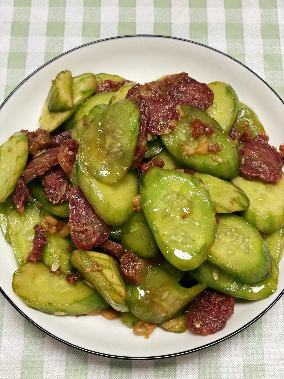 青瓜炒腊肠