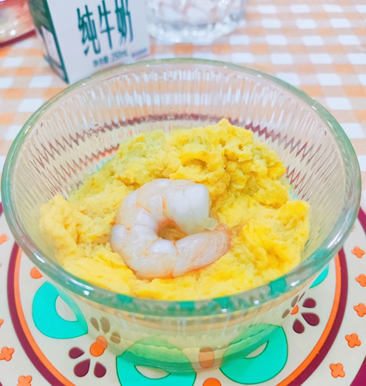 营养健康早餐虾仁蒸蛋的做法