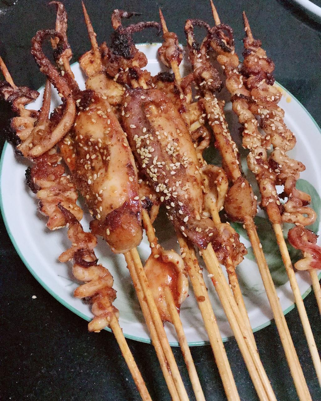 爱吃山楂的大嘴猴做的电饼铛烤鱿鱼