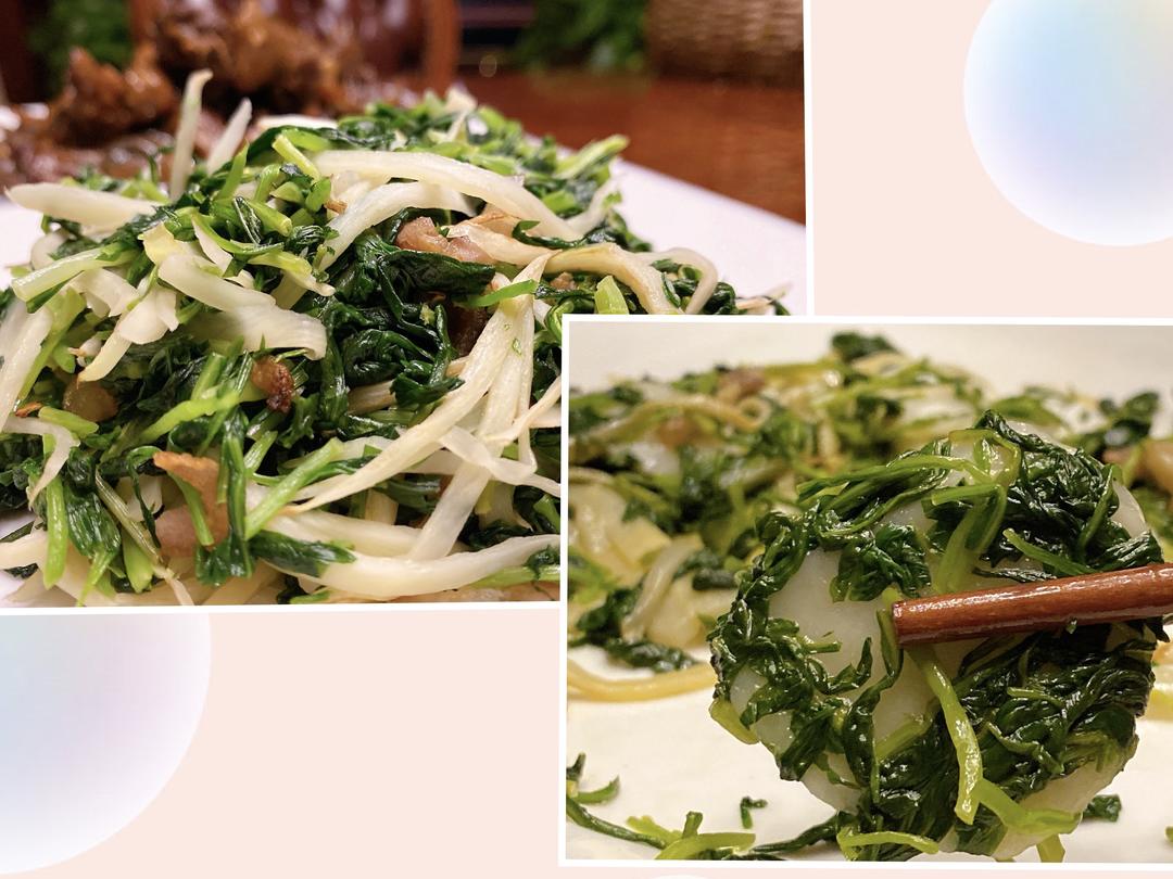 茭白肉丝炒马兰头              马兰头炒年糕的做法