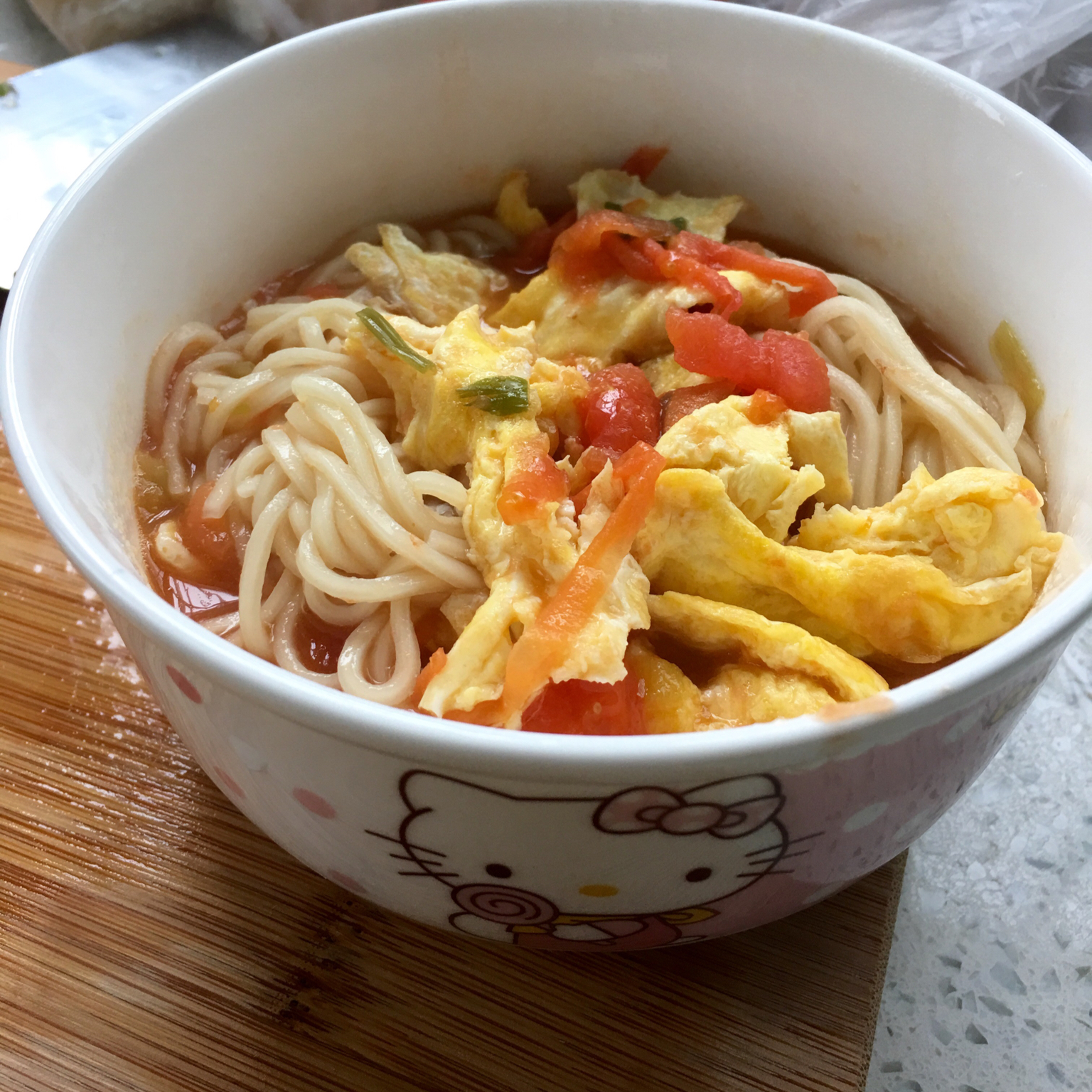 简单早饭西红柿鸡蛋挂面