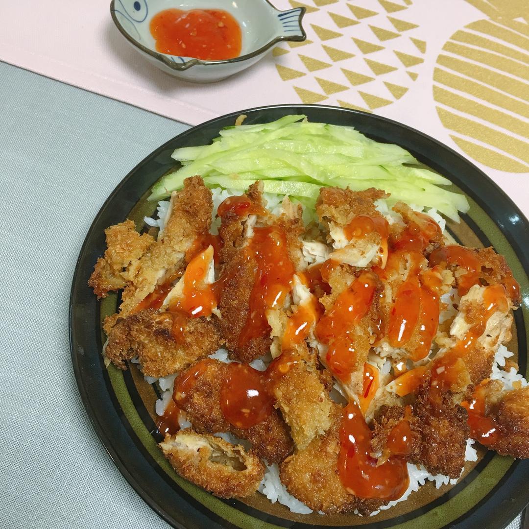 【脆皮鸡饭】