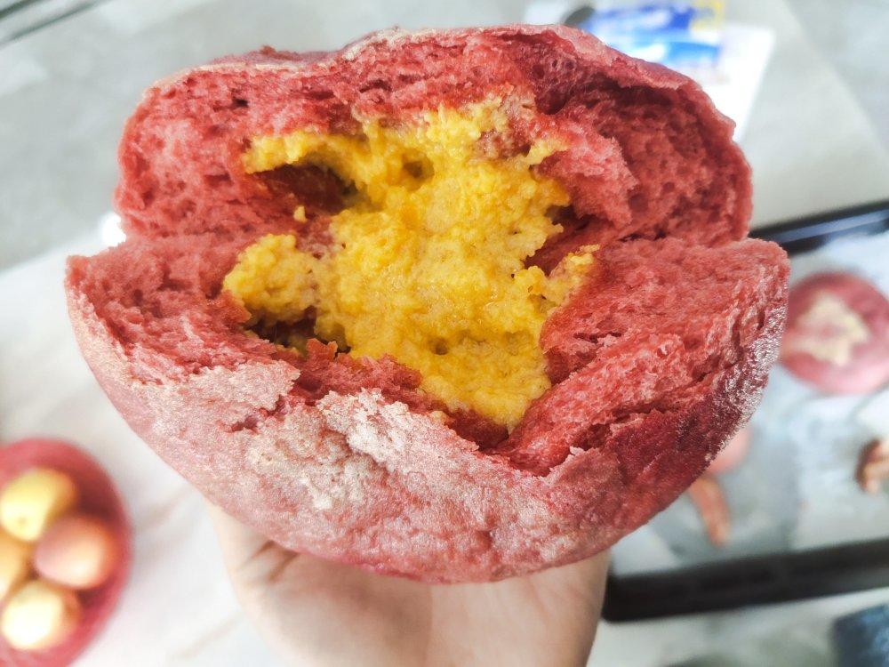 星空流沙软欧包，一口爆浆❤️冷藏发酵或直接法面包，咸蛋黄控必入
