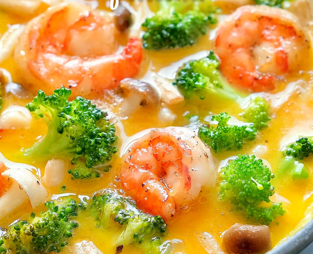 好吃的减脂餐｜菌菇虾仁烘蛋🍤简单快手的做法