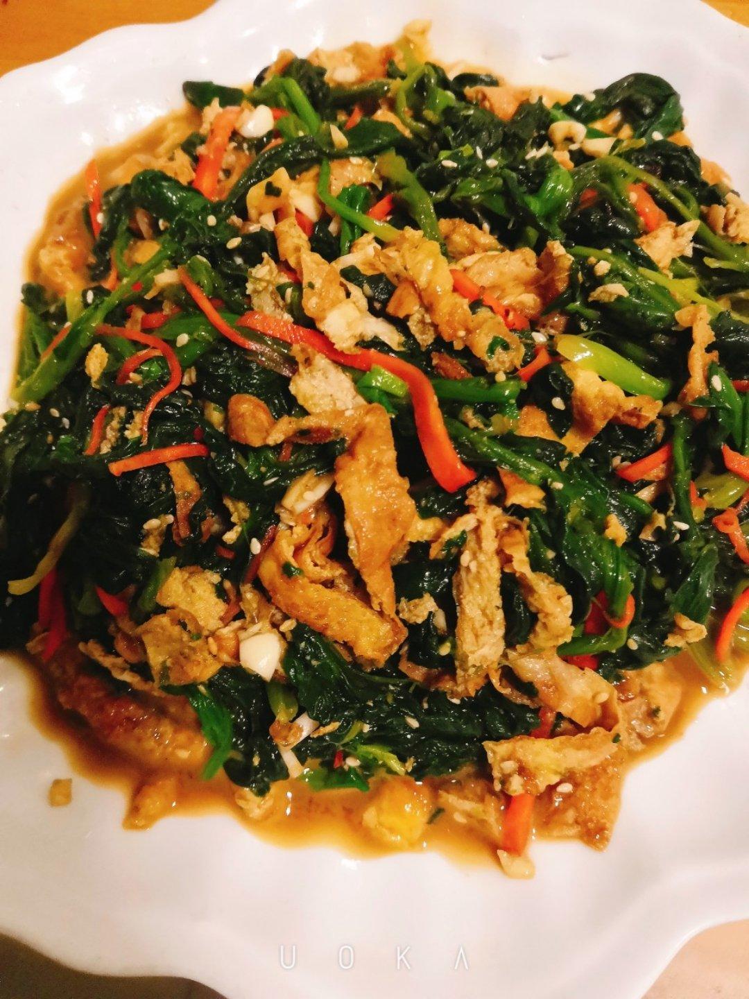 凉拌菠菜