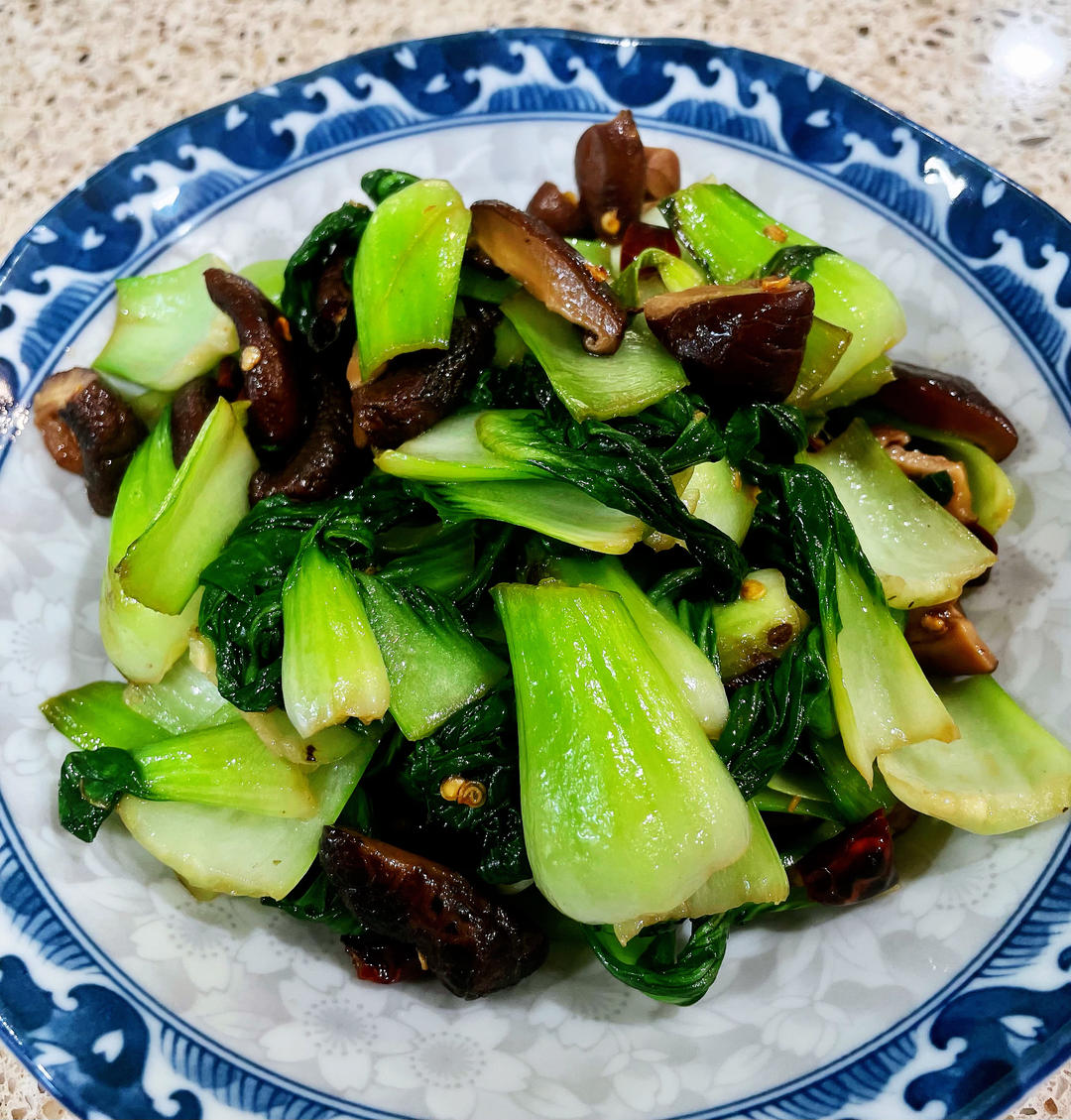 清炒油菜干香菇