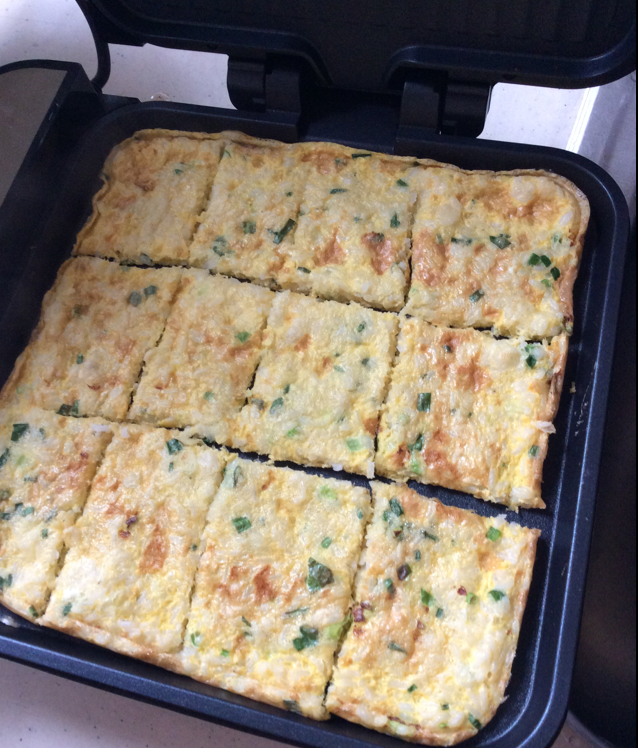 鸡蛋米饭饼——上班族快手早餐