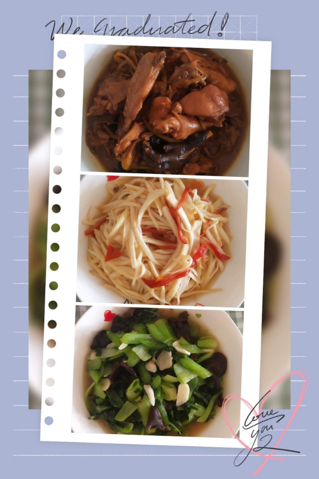 丝瓜鸡蛋烩白玉菇