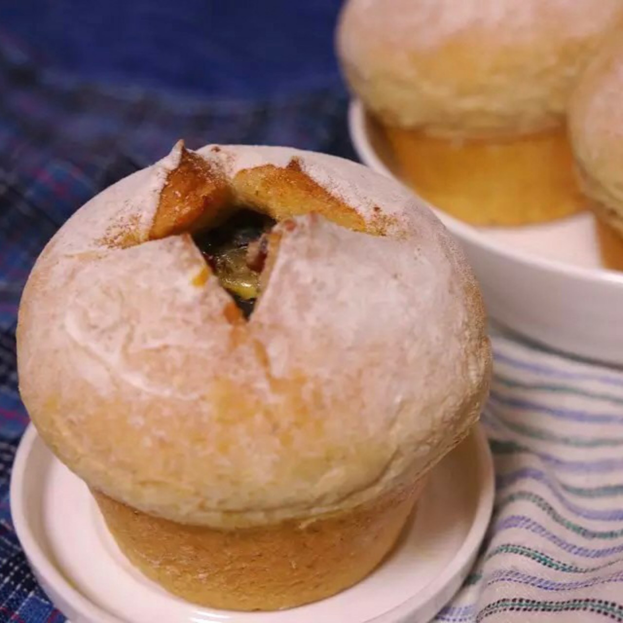 培根土豆芝士小蘑菇面包