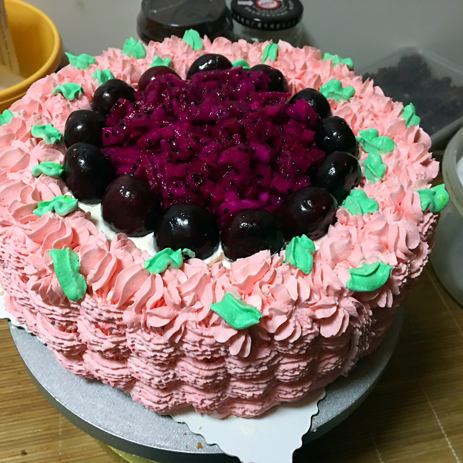 一看就会的奶油'花篮'裱花～