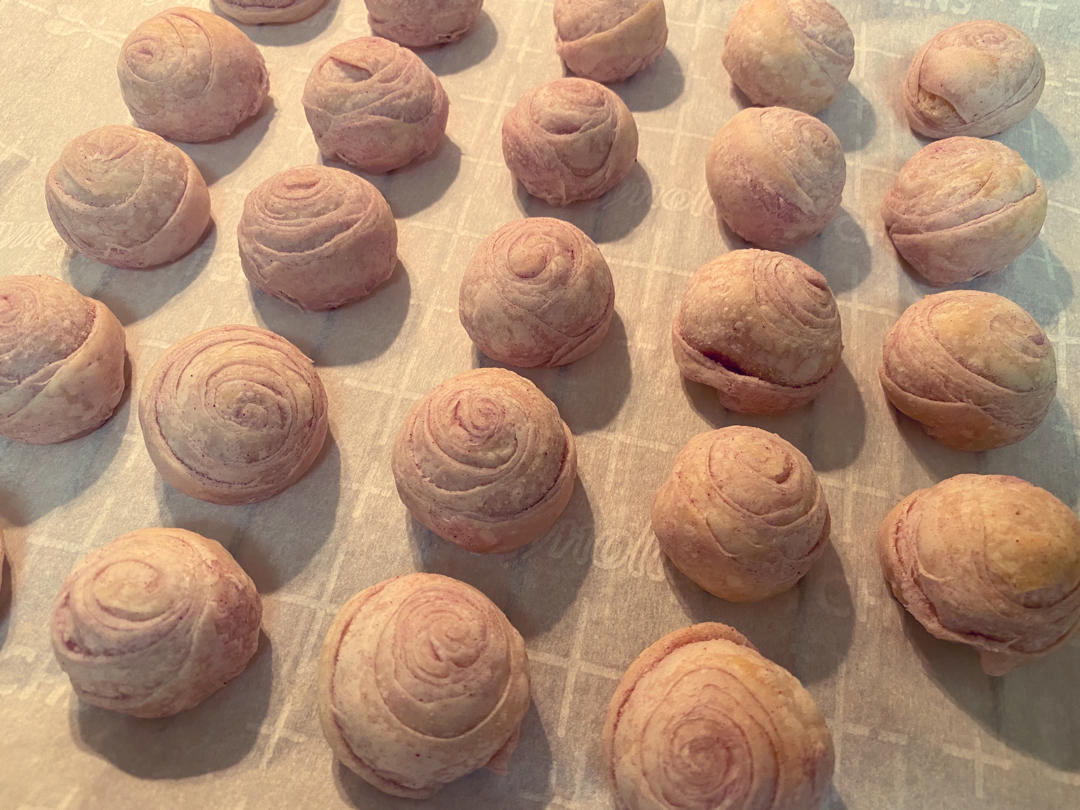 麻薯香芋酥/台湾大甲芋头酥(无猪油完美复刻2015.10修订各种抹茶酥、绿茶酥、蛋黄酥、紫薯酥通用哟）