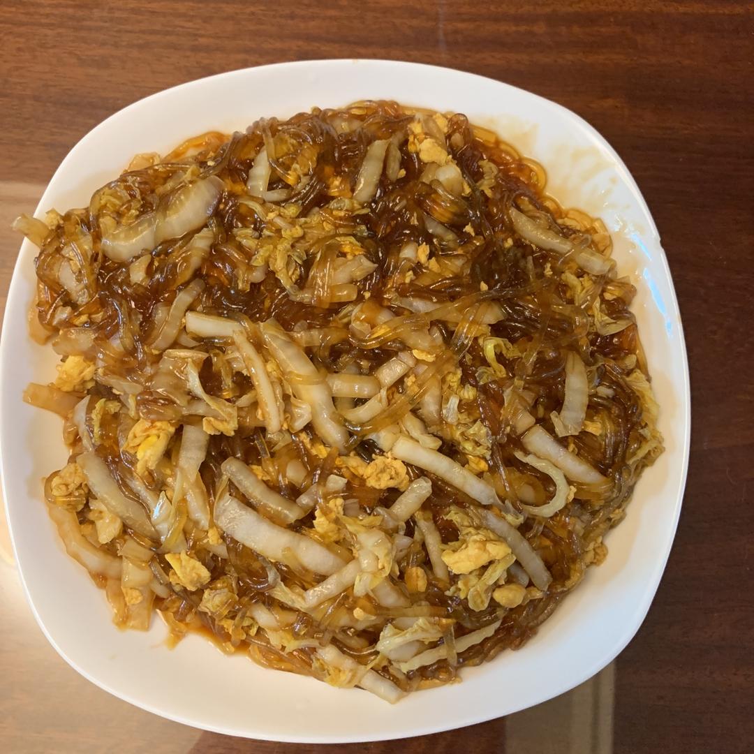 xududu做的娃娃菜炒粉丝