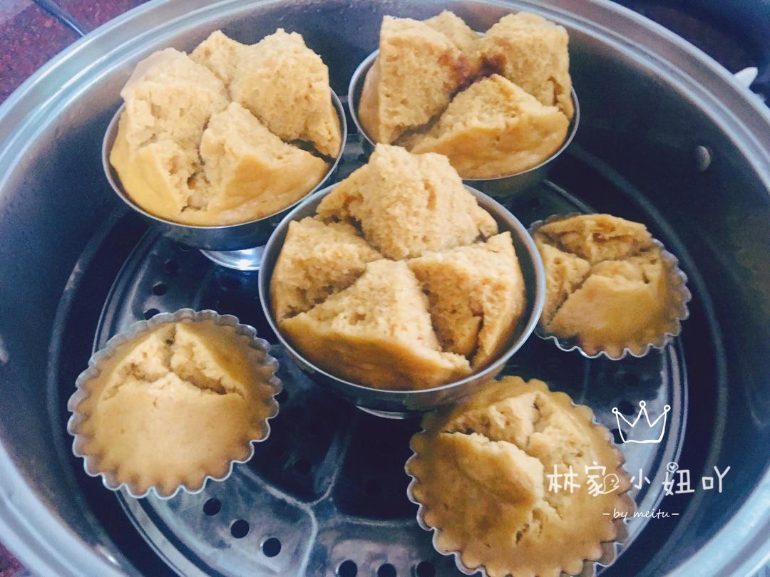 简易版个个「开口笑红糖发糕」