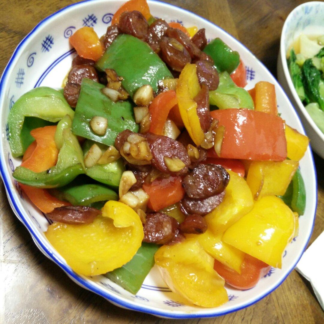 青椒炒腊肠