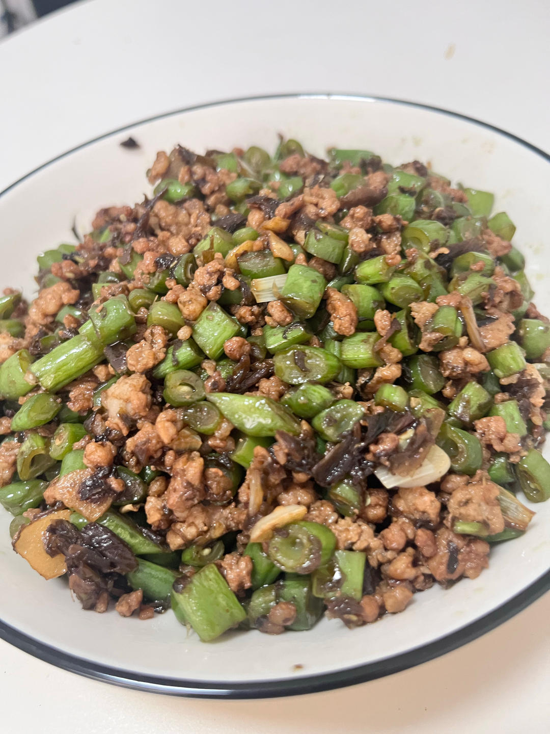 榄菜肉末四季豆