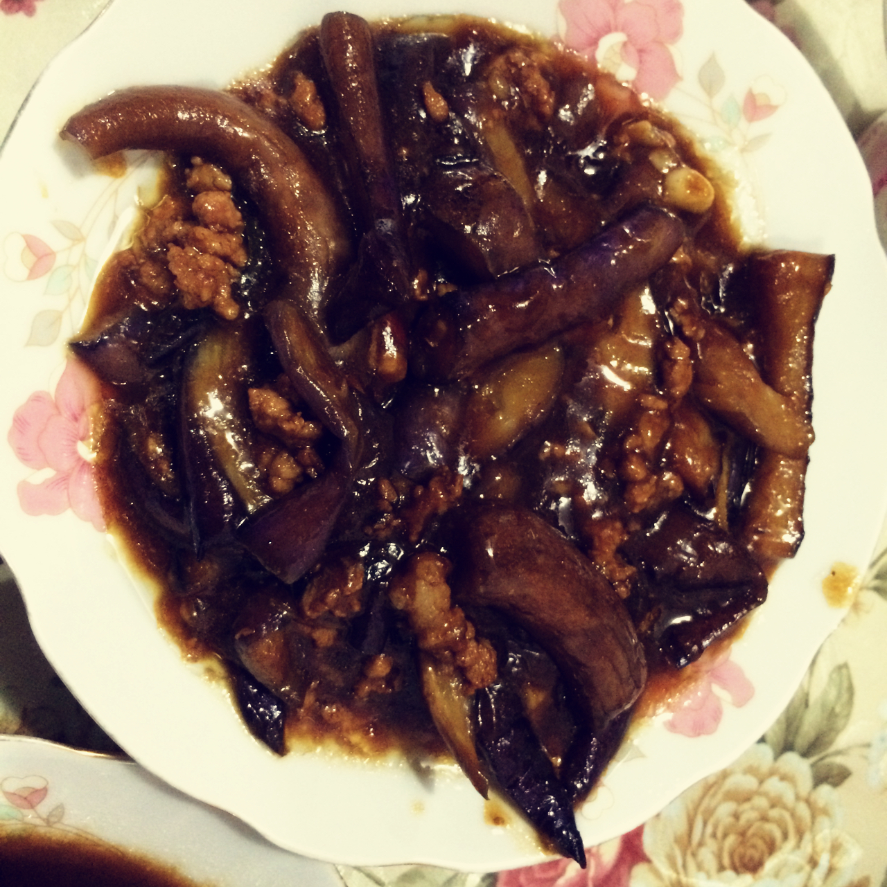 红烧肉沫茄子