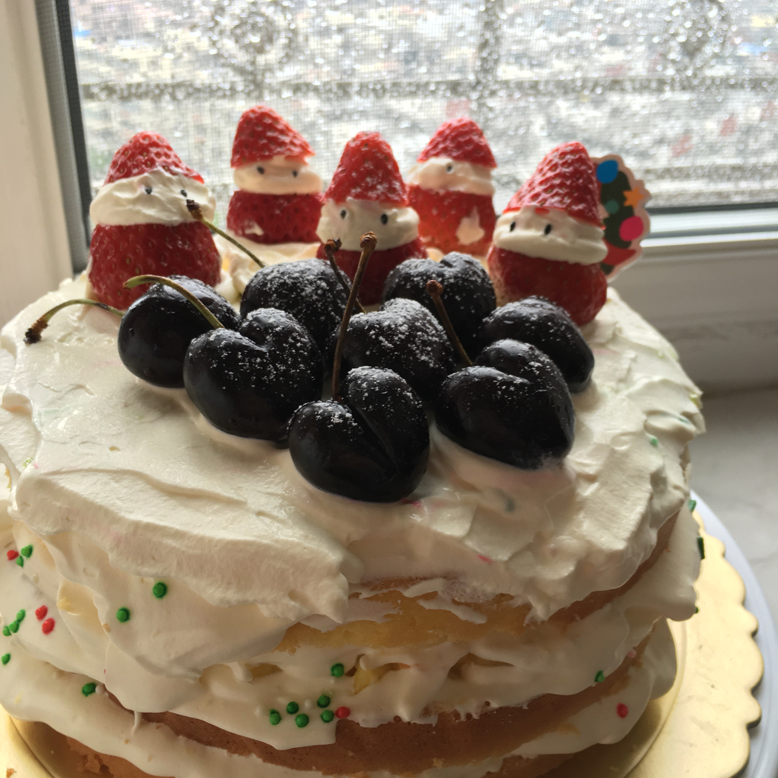 圣诞呆萌裸蛋糕