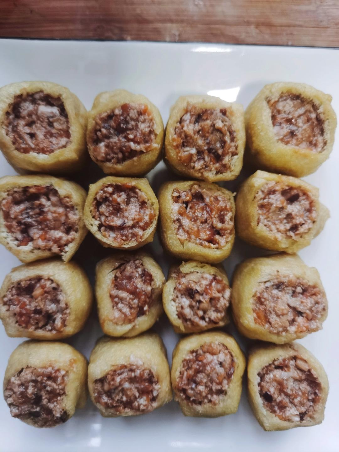 一端上桌就被秒光的时蔬肉沫酿油豆腐