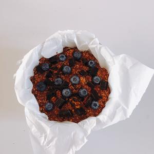💟蓝莓香蕉巧克力燕麦蛋糕｜无油无面粉的做法 步骤6