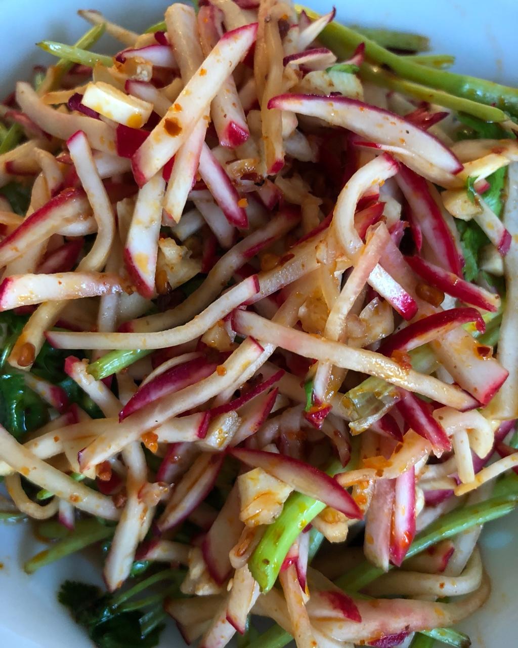 风扇的持续做的下饭红皮萝卜小咸菜