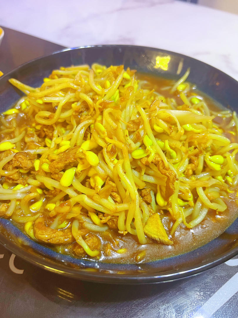 超级下饭菜黄豆芽炒肉-果果美厨