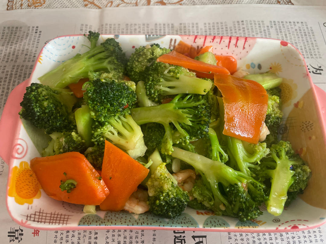 减肥去脂的西兰花炒虾仁