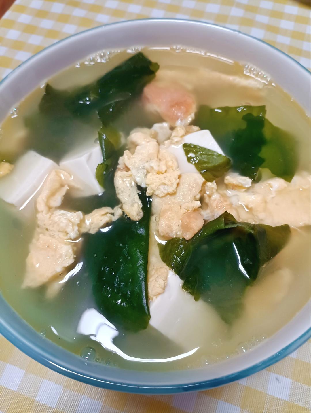 裙带菜豆腐煎蛋汤🥣减脂掉秤