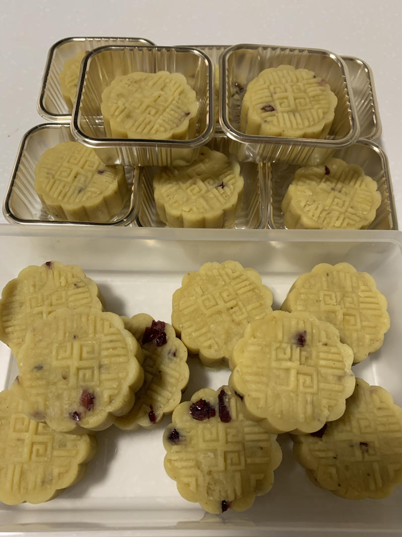 【蔓越莓绿豆糕】软绵好入口，不用烤箱就能做，老少皆宜