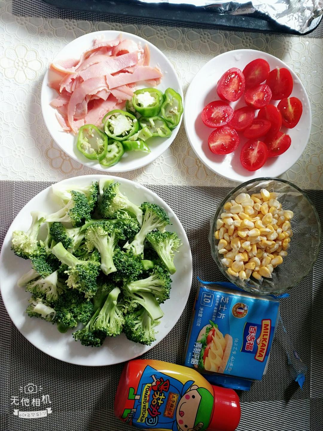 吐司培根小批萨