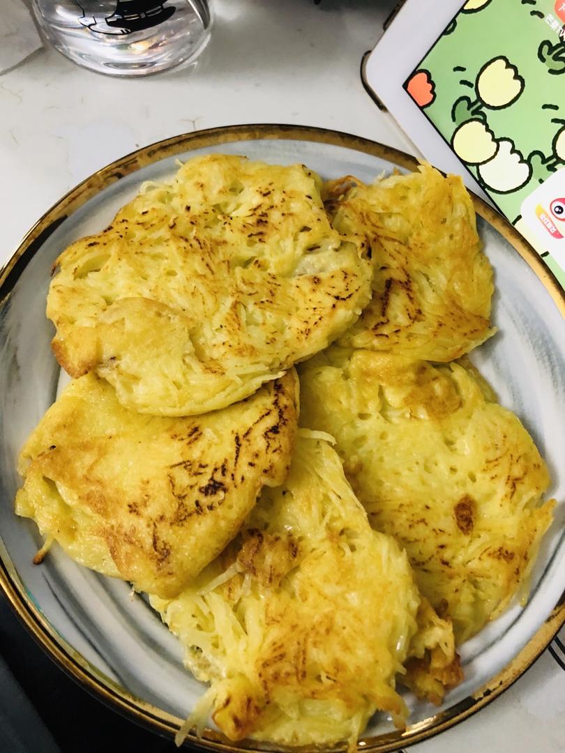 土豆丝鸡蛋饼