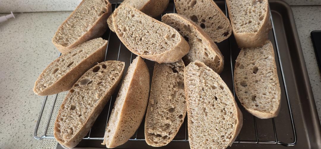 低热量全麦果干恰巴塔-免揉波兰种隔夜发酵