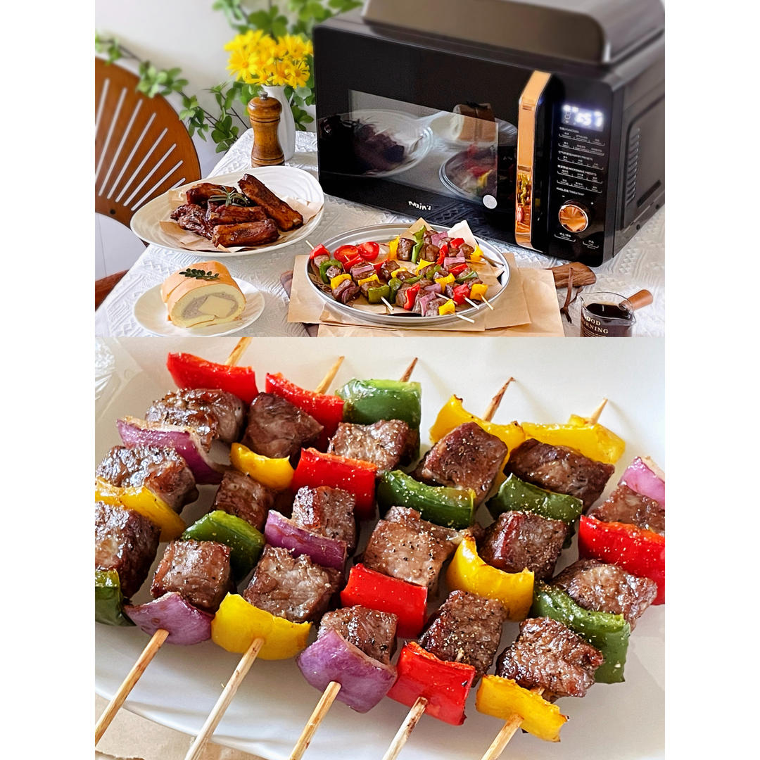 低卡彩椒牛肉串