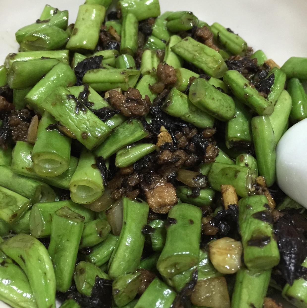 肉末榄菜四季豆