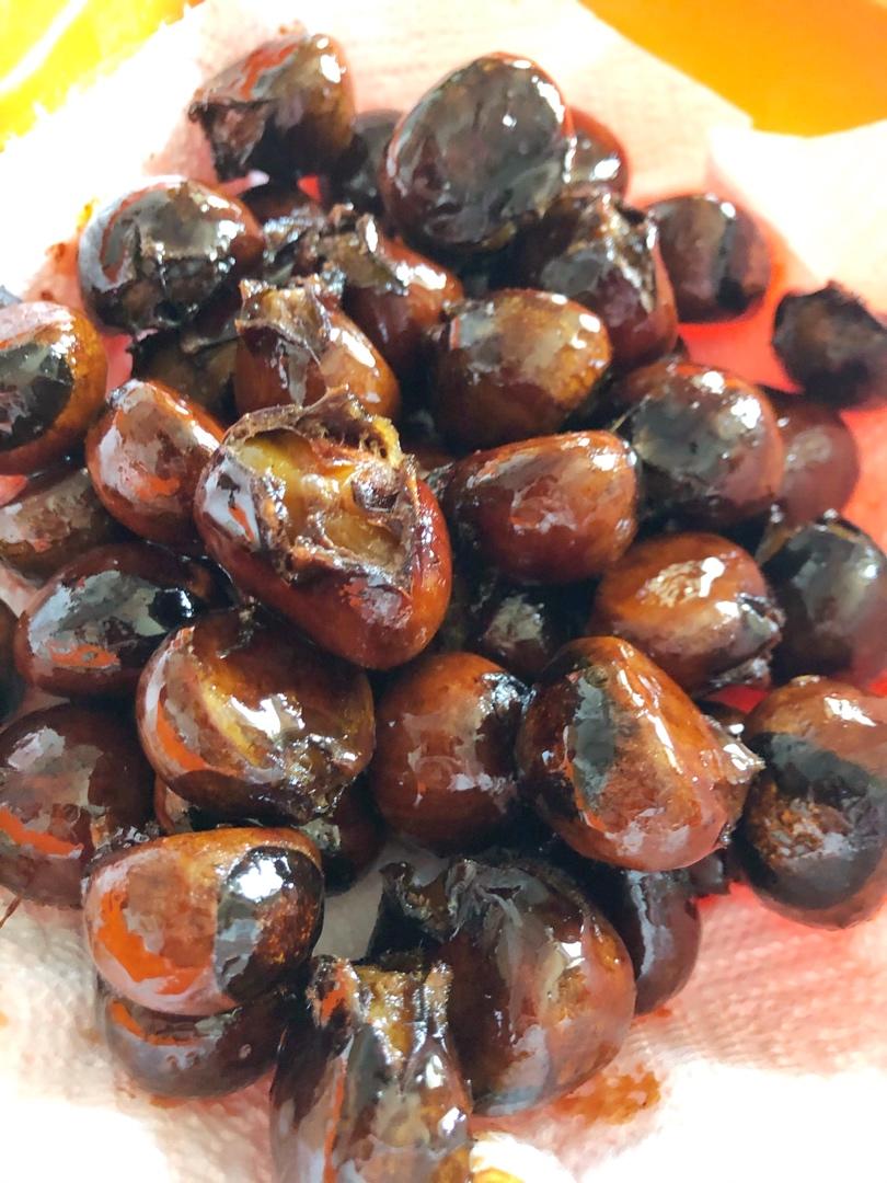 超快手电饭锅烤栗子