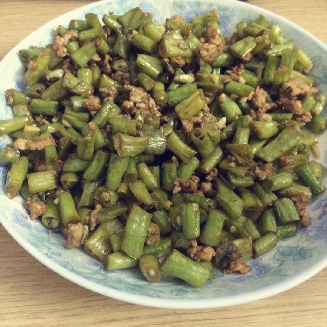 肉沫豆角下饭菜