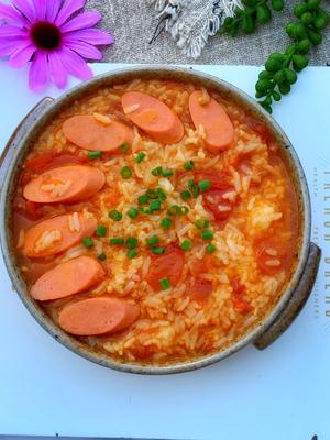 蕃茄浓汤烩饭的做法 步骤3