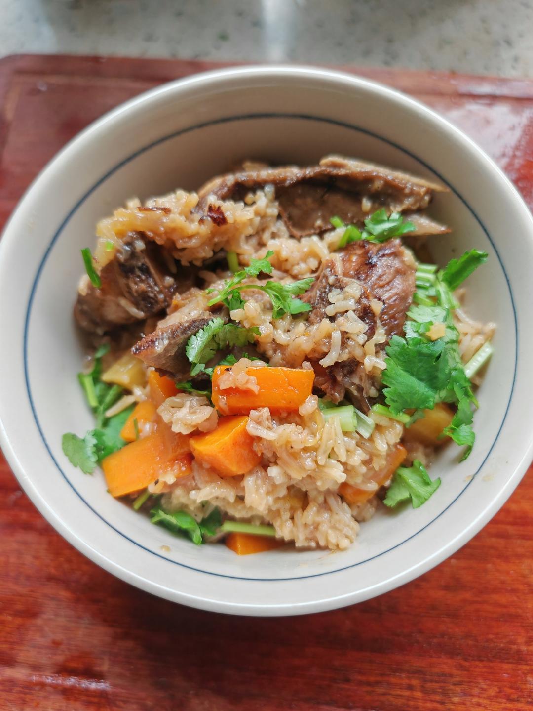 羊排手抓饭（电饭锅）的做法