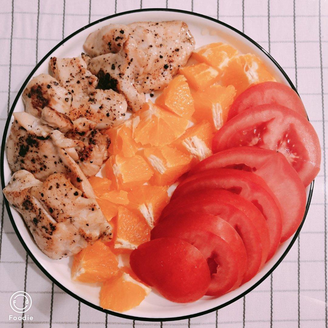香煎黑胡椒鸡胸肉