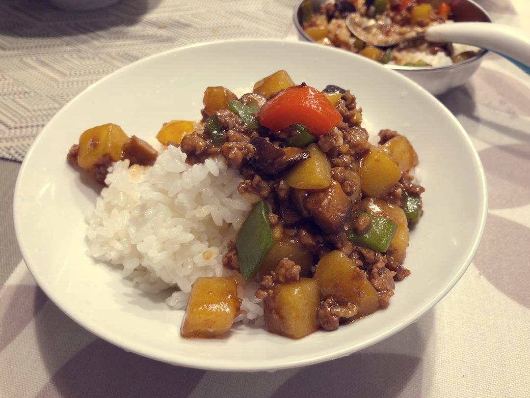 ㊙️香菇土豆肉沫拌饭❗️比外卖还好吃