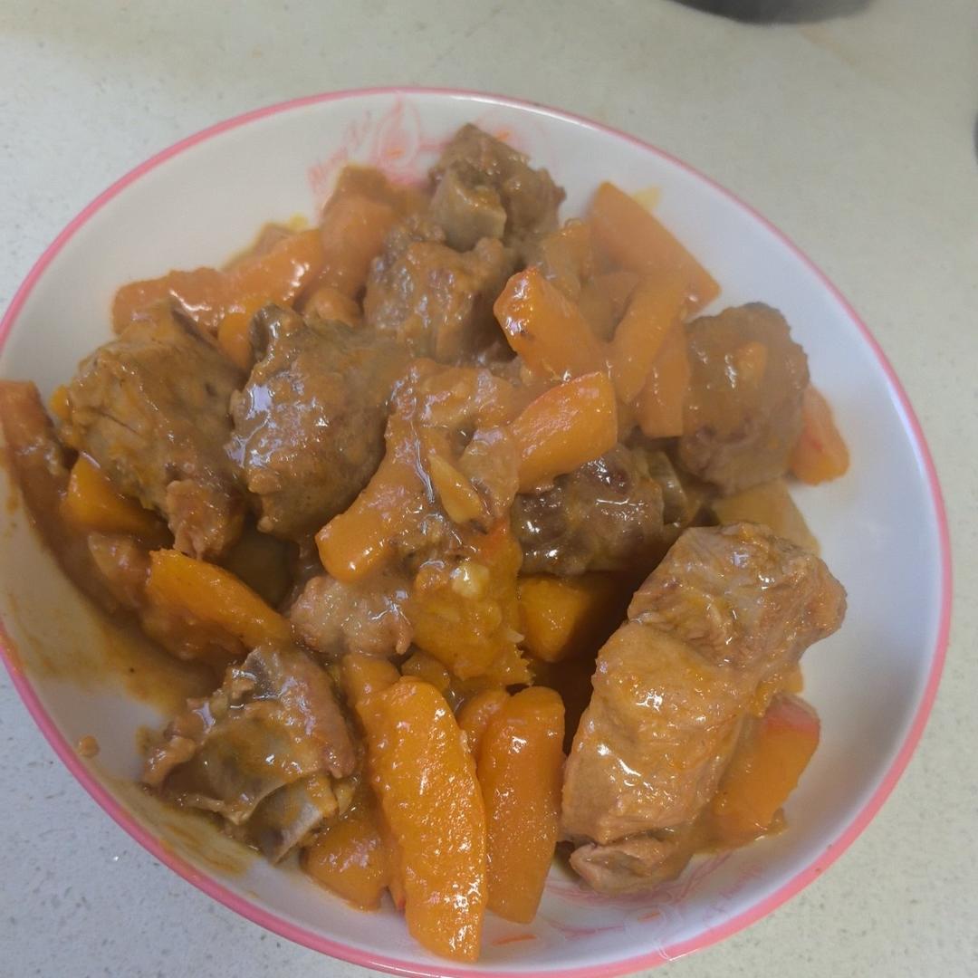 南瓜焖排骨