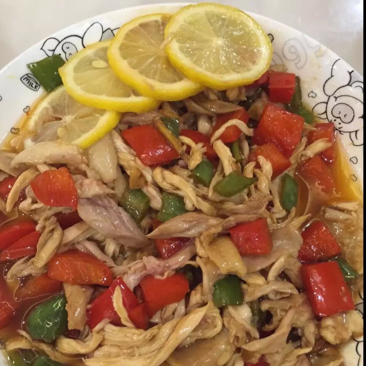 薄荷柠檬拌鸡丝