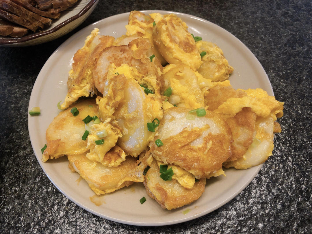 鸡蛋煎年糕