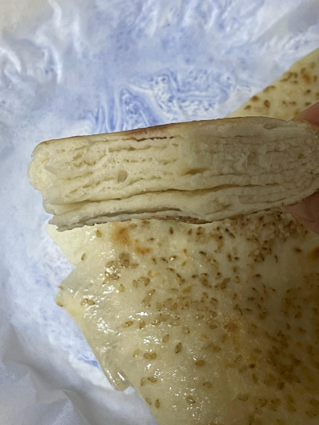 芝麻发面千层饼 柔软层多 做法简单 附细节视频详解