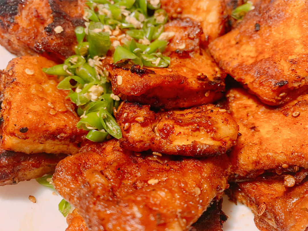 蒜香煎豆腐 炒鸡无敌美味