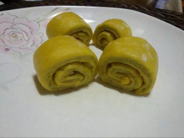 可可双色花卷馒头