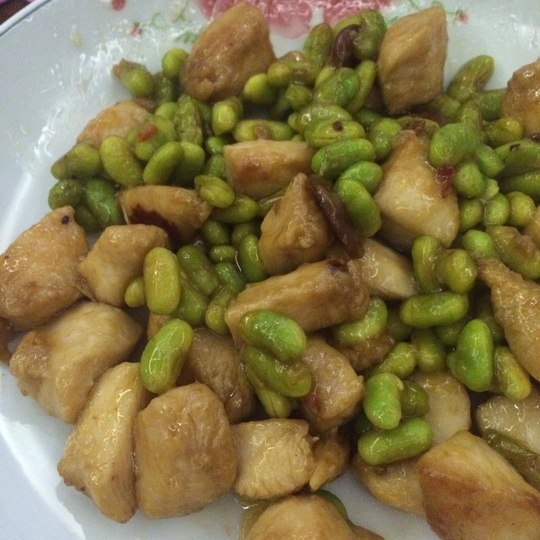 毛豆鸡丁